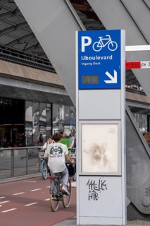 New bicycle car park at Amsterdam Central Station, IJboulevard, space for around 4000 bicycles,