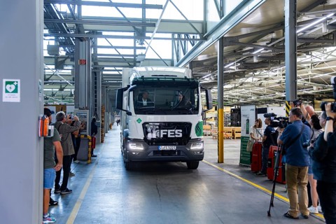 Presentation of the first fuel cell lorry from FES GmbH Fahrzeug-Entwicklung Sachsen. FES GmbH has