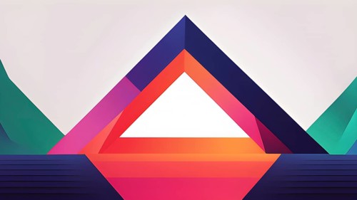 Minimalist rendering showcasing a vibrant abstract painting as a symbol for human resilience, AI