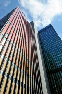 The former Deutsche Welle headquarters, office tower and studio tower, Raderberggürtel, Cologne,