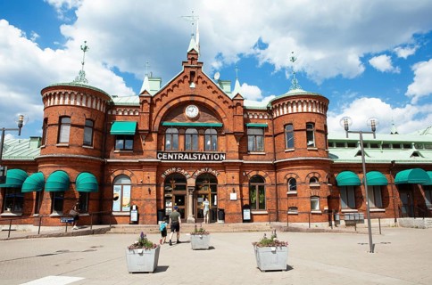 Railway station in Borås, Västra Götalands län, Sweden, Europe