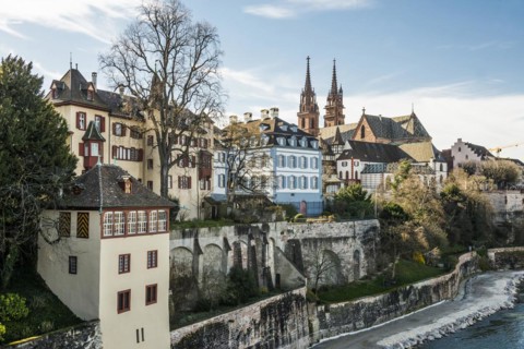 Old Town Grossbasel and Basel Minster, Basel, Canton of Basel-Stadt, Switzerland, Europe