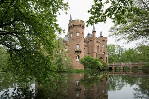 Schloss Moyland, moated castle, museum of modern art, Bedburg-Hau, Lower Rhine, North