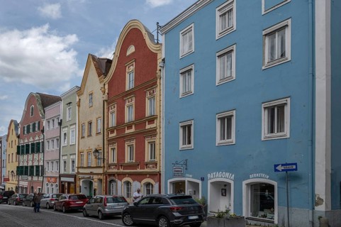 Late Baroque row of houses, Schärding, Lower Austria, Austria, Europe