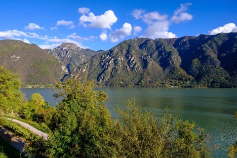 Lago d'Idro, Lake Idro, Rocca d'Anfo, Lombardy, Italy, Europe