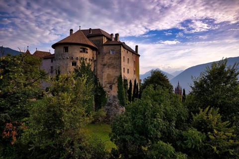 Schenna Castle, Castelo, Schenna, Scena, evening light, atmospheric, South Tyrol, Autonomous