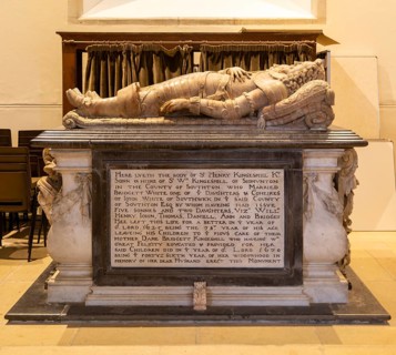 Sir Henry Kingesmill tomb monument, church of Saint Mary, Kingsclere, Hampshire, England, UK died