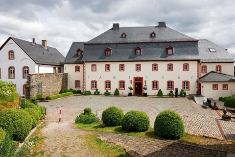 Schlosshotel Burghaus, Kronenburg, Euskirchen district, Eifel, North Rhine-Westphalia, Germany,