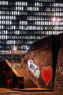 Stairs from the banks of the Main, Weseler Werft to Eyssenstraße at the building of the European
