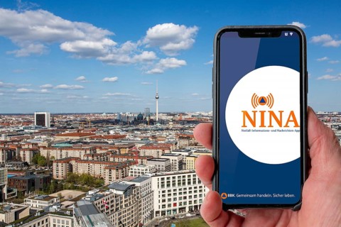 Symbolic image for NINA Warnapp, the Federal Office of Civil Protection and Disaster Assistance,