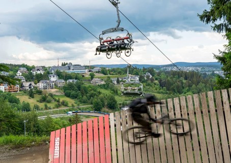 Bikepark Winterberg, on the Kappe mountain, 11 mountain bike downhill trails, in all levels of