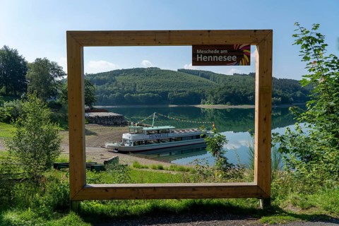 The Hennesee, Hennetalsperre in the Sauerland, excursion boat, lake tour, MS Hennesee,
