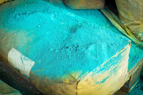 Schindler's blue colour factory is located directly on the Zwickauer Mulde river and belongs to the