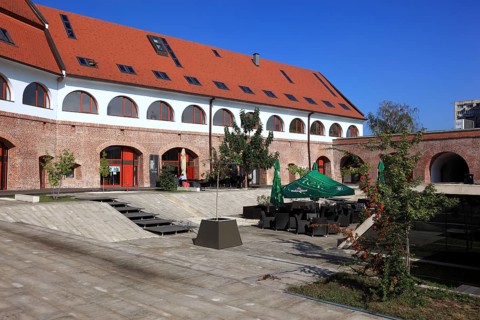 In the inner courtyard of the bastion, fortress, Romania, Banat, Timisoara, Timisoara, Europe