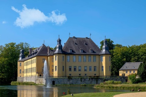 Dyck Castle, Jüchen, Lower Rhine, North Rhine-Westphalia, Germany, Europe