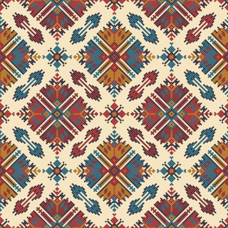 Traditional Bulgarian embroidery vector pattern