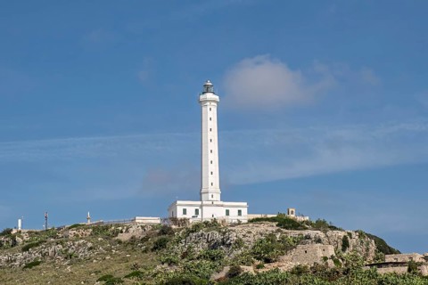 Faro di Leuca, Santa Maria di Leuca lighthouse, Leuca, province of Lecce, Apulia, Italy, Europe