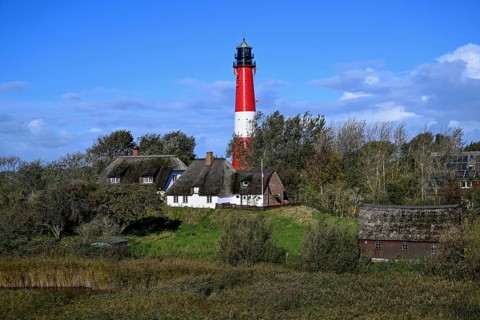 Lighthouse from 1906, island of Pellworm, Schleswig-Holstein Wadden Sea National Park, North