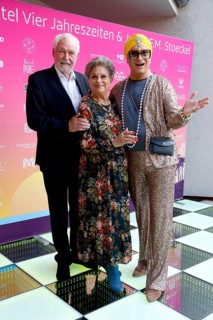 Klaus Lenk, Dagmar Frederic and Julian F.M. Stöckl at the event Landpartie with Julian F.M. Stöckel