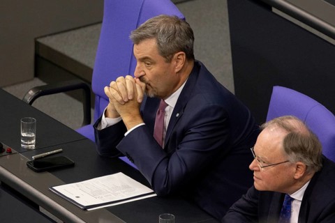 Markus Söder (Minister President of the Free State of Bavaria and Chairman of the CSU) and Stephan