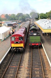 Heritage steam railway, Sheringham station, North Norfolk Railway, England, UK