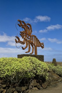 Sculpture crab, Jameos del Agua art and cultural site, designed by artist César Manrique,