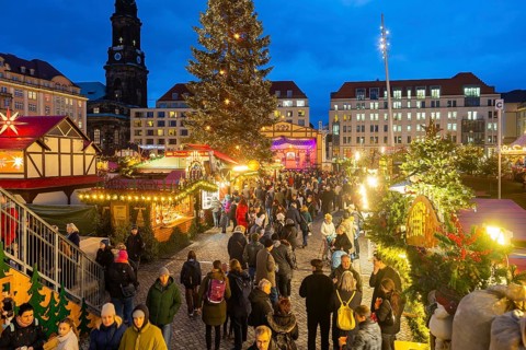 The Dresden Striezelmarkt is a Christmas market in Dresden. It has been held in Advent since 1434,