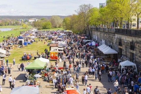 In the warmer months of the year there are several flea markets in Dresden, here is the largest one