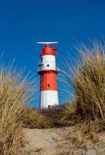 Small Borkum lighthouse, out of service since 2003, still serves as an antenna support for the Ems