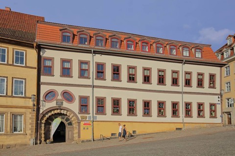 Historical, Lucas Cranach House, Cranach House, Baroque, Main Market, Gotha, Thuringia, Germany,