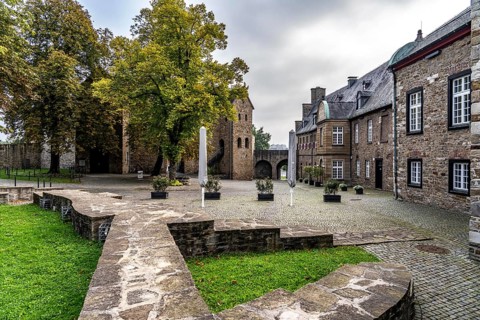 Broich Castle on the west bank of the Ruhr near the city centre, the fortification is in parts the
