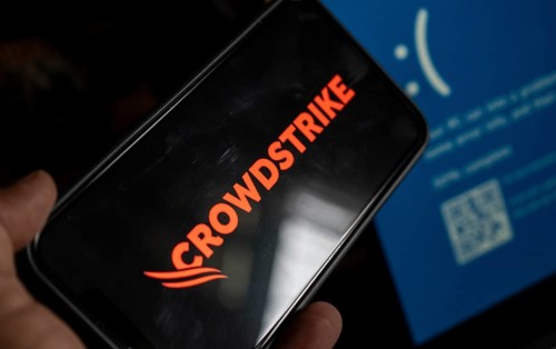 Illustration of a critical error in CrowdStrike software update caused a blue screen of death on