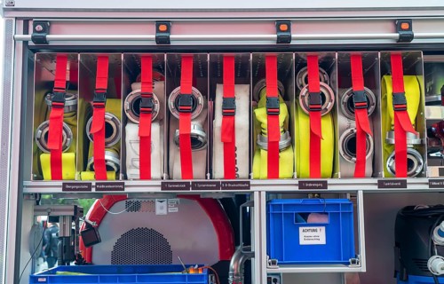 Fire-fighting vehicle, fire-fighting vehicle, equipment, Interschutz 2022 trade fair in Hanover,