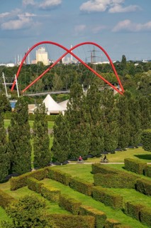 Nordsternpark, former site of the Nordstern colliery, on the Rhine-Herne Canal, in Gelsenkirchen,