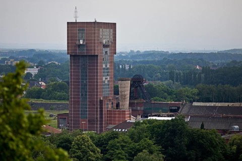 Hammerhead tower of Heinrich Robert colliery, Ost colliery, Hamm, Kissinger Höhe, Ruhr area, North