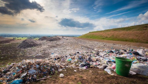 Symbolism, large rubbish dump, AI-generated, AI generated