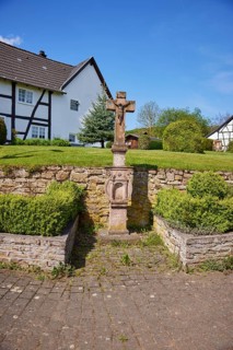 Crossroads in the Pesch district, Nettersheim, Eifel, Euskirchen district, North Rhine-Westphalia,
