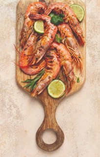 Fried Langoustines, Australian, lime and herbs, spices, homemade, no people