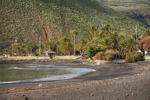 The city beach Playa San Sebastián in the capital San Sebastián de La Gomera, La Gomera, Canary