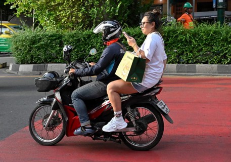 Scooter driver Passenger
