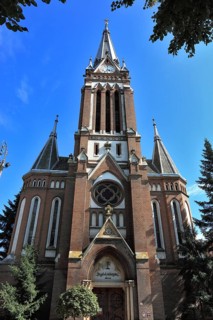 Banat, city of Arad, city centre, protestant church also red church, Biserica Rosie, Romania,