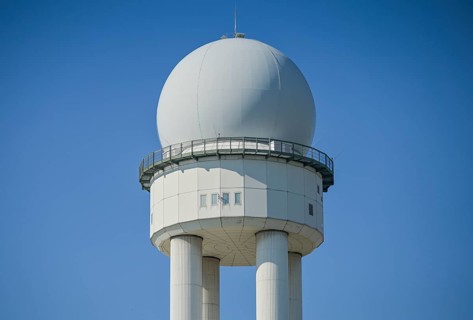 Radar tower, Tempelhof Airport, Tempelhof, Berlin, Germany, Europe