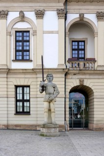 Roland statue in front of the City Hall, Magdeburg, Saxony Anhalt, Germany, Europe