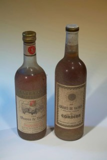 Red wine Bordeaux, France, 1964, Graves des Vayres, old bottles, cellar find, Europe