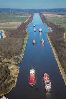 North Baltic Sea Canal, canal trip, Europe, Germany, Schleswig, Holstein, Brunsbüttel, landscape,