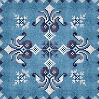 Mosaic tiles background, seamless vector pattern