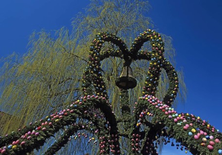 Easter custom, Easter fountain in Franconian Switzerland, detail