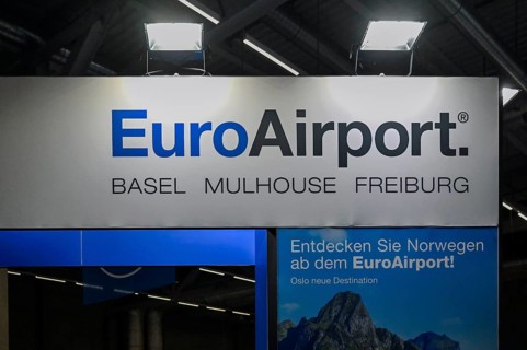 Lettering EuroAirport Basel, Switzerland, Europe