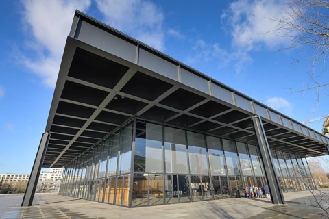 Neue Nationalgalerie, Kulturforum, Potsdamer Straße, Tiergarten, Mitte, Berlin, Germany, Europe