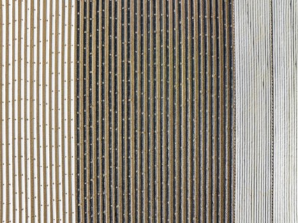 Aerial photograph, top-down view of an asparagus field covered with plastic film, in the Moosfeld